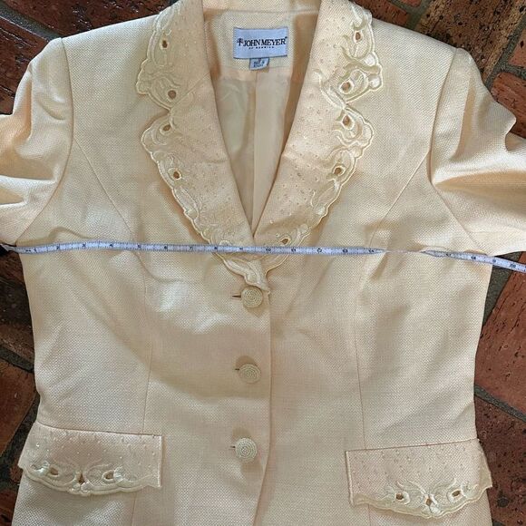 John Meyer of Norwich Yellow Set Skirt Blazer - Picture 7 of 13